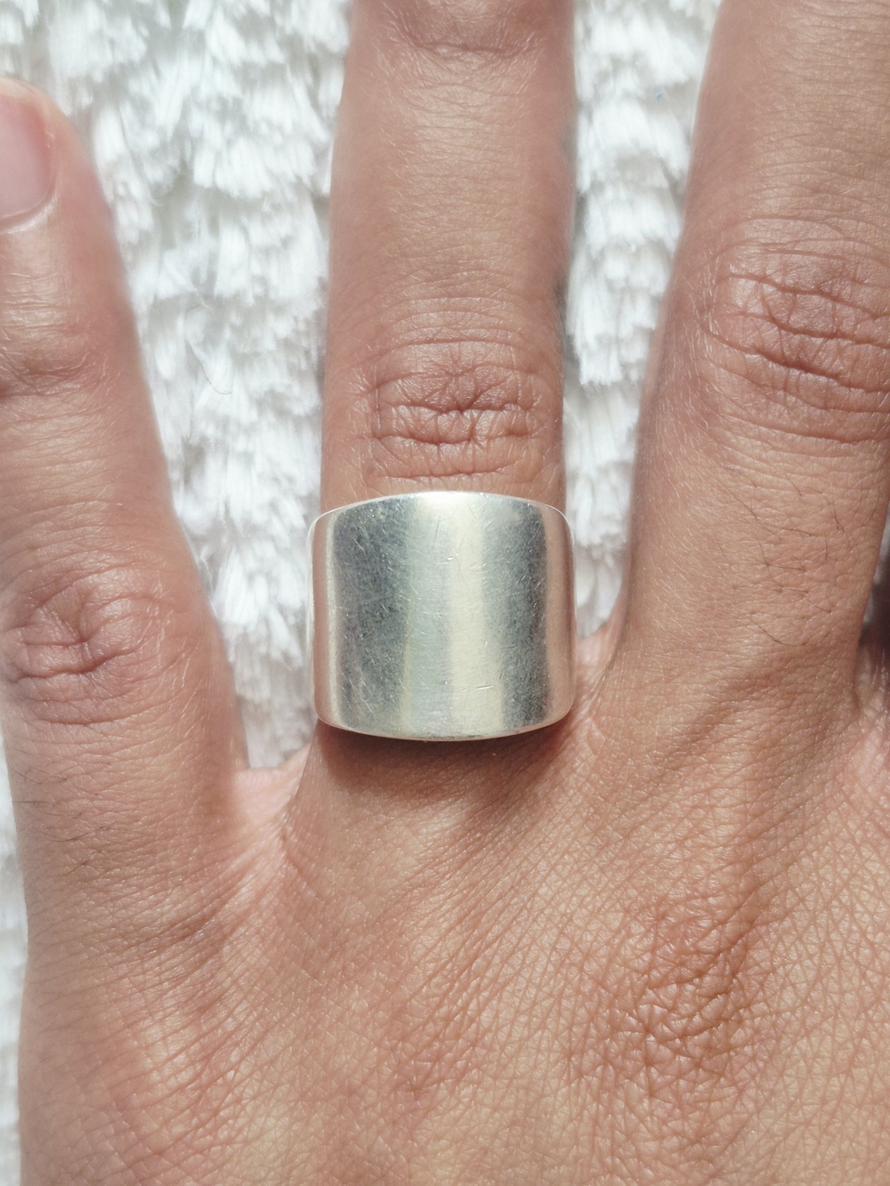 Vintage Sterling Silver Wide Band Ring